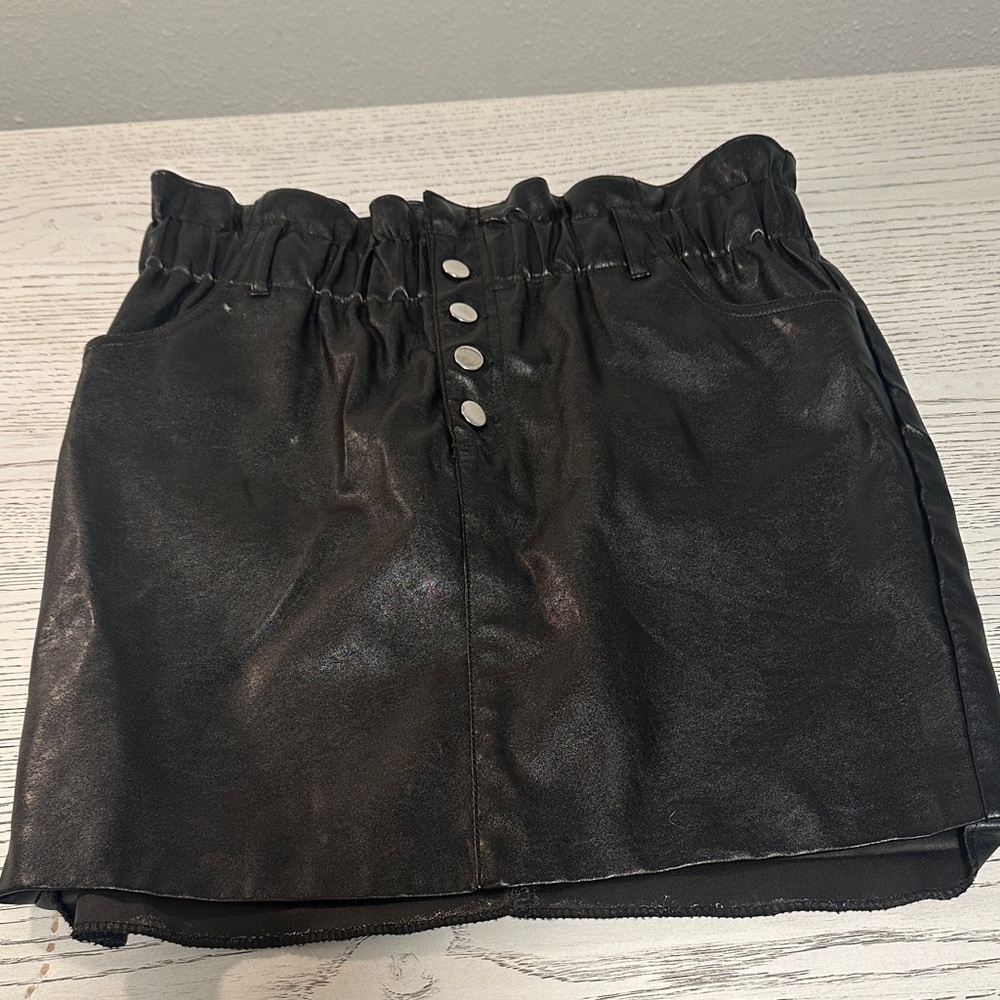 Haute Monde Black latex skirt